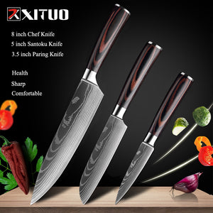 XITUO 1-10 Pcs Set Kitchen Chef Knives