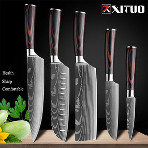 XITUO 1-10 Pcs Set Kitchen Chef Knives