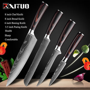 XITUO 1-10 Pcs Set Kitchen Chef Knives