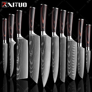 XITUO 1-10 Pcs Set Kitchen Chef Knives