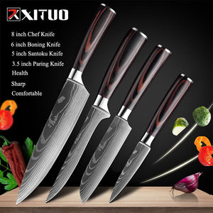 XITUO 1-10 Pcs Set Kitchen Chef Knives