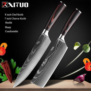 XITUO 1-10 Pcs Set Kitchen Chef Knives