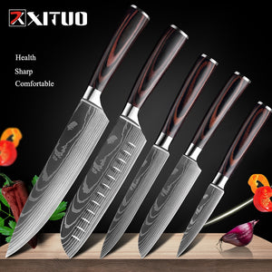 XITUO 1-10 Pcs Set Kitchen Chef Knives