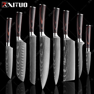 XITUO 1-10 Pcs Set Kitchen Chef Knives