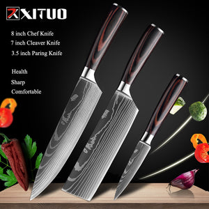 XITUO 1-10 Pcs Set Kitchen Chef Knives