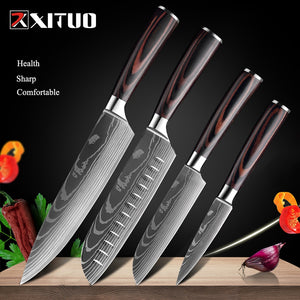 XITUO 1-10 Pcs Set Kitchen Chef Knives